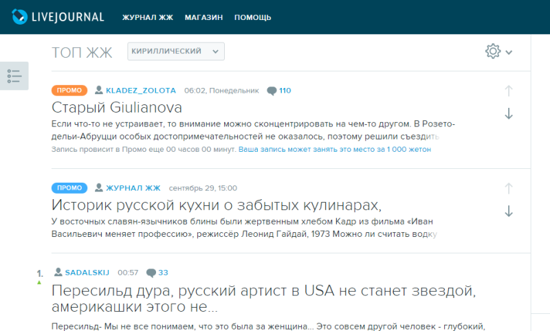 LiveJournal в Казахстане
