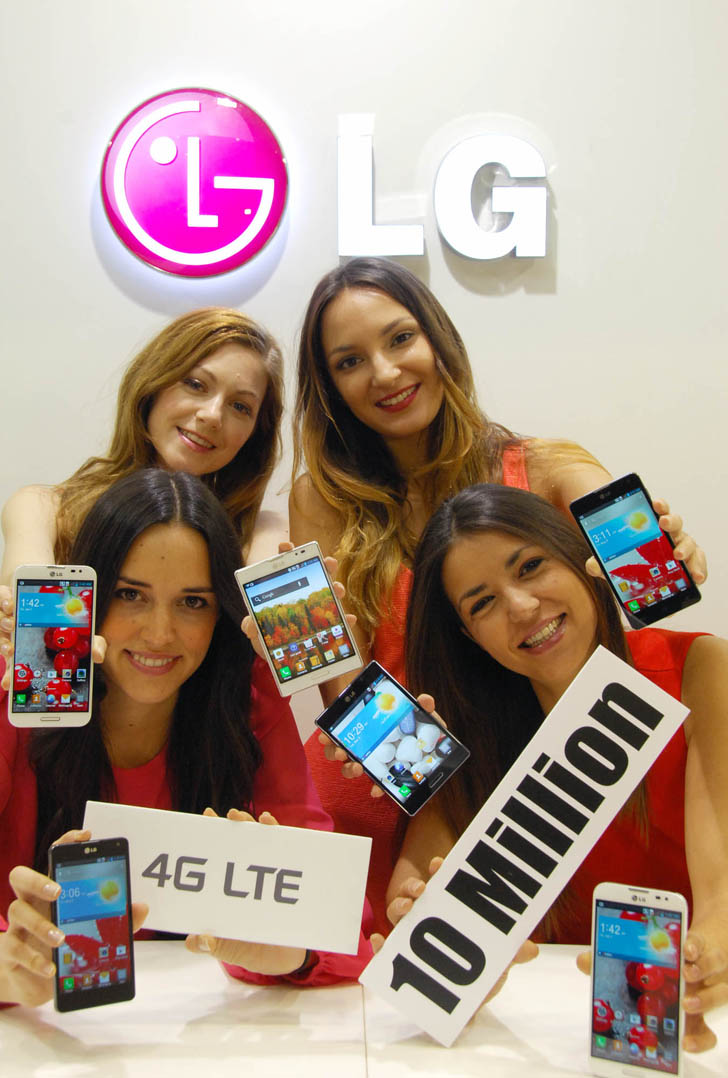 Продажи смартфонов LG с технологией LTE составили 10 млн единиц
